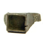 Ancient bronze finger ring with large hollow square bezel and broad shoulders, Late Roman to Early Byzantine period