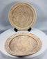 Ancient Roman terracotta serving bowls from Tunisia featuring shallow forms, concentric molded rims, and archaeological patina.