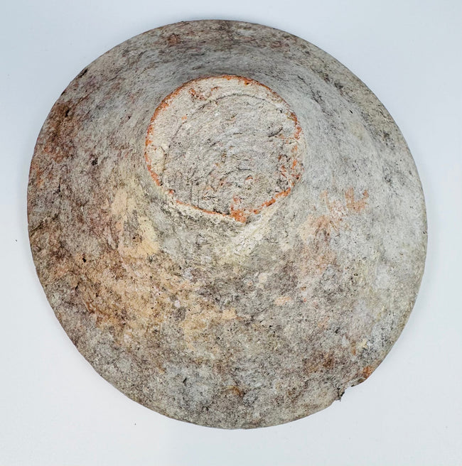 Authentic Ancient Roman earthenware bowls with white slip surfaces and archaeological weathering from Tunisia.
