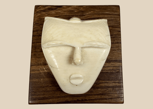 Hand-Carved Bone Spirit Head Sculpture | Circa Mid-20th Century