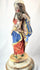 Historic Madonna and Child santo, carved wood with surviving gilded accents and polychrome paint, over 200 years old devotional artwork.