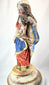 Historic Madonna and Child santo, carved wood with surviving gilded accents and polychrome paint, over 200 years old devotional artwork.