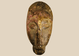 Hand-Carved | West African | Tribal Mask with Traces of Pigment | Circa Early 20th Century