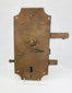 18th century European hand-forged iron door lock with exposed keyhole and aged patina
