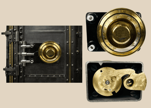 Historic Bank Vault Lock Mechanism | Sargent & Greenleaf Brass Combination Dial | Circa 1906
