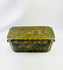 Southeast Asian betel box with brass and copper inlay hand-engraved floral motifs