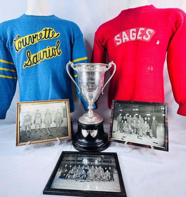 Rare Montreal hockey championship archive presented by Léo Dandurand with uniforms and photographs