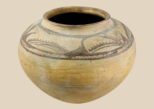 Huastec-style painted terracotta water jar from Hidalgo, Mexico, circa 1900–1920