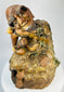 Expressive Chinese glazed ceramic figure depicting Jigong the wandering monk.