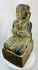 Mandalay period Burmese carved wooden devotee figure with traces of lacquer and gilding.