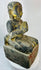 Antique Burmese temple figure of a kneeling devotee in añjali mudrā with worn parcel gilding.