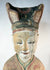 Large Qing dynasty Chinese carved wood magistrate statue with ceremonial robes.