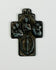 19th century Christian bronze cross pendant with raised Marian iconography and aged patina, recovered along the Nova Scotia coast