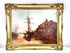 Signed Emily Muse maritime oil painting featuring the historic Angel Public House, sailing vessels, and traditional riverside architecture in London.