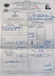 Historical purchase invoice issued by Sasson Ancient Art in Jerusalem, dated August 16, 1998, documenting the acquisition of a Roman glass unguentarium.