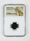 Late Roman Empire bronze coin depicting Emperor Constans, AE4 denomination, certified by NGC in protective holder.
