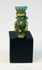 Egyptian faience amulet of the household protector Bes worn for protection.