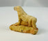 Egyptian carved limestone lioness figure mounted on display stand from the Late Period.