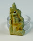 Late Period Egyptian faience amulet of the protective household deity Bes.
