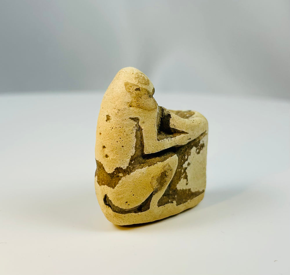 Late Period Egyptian baboon votive figure representing the sacred animal of Thoth
