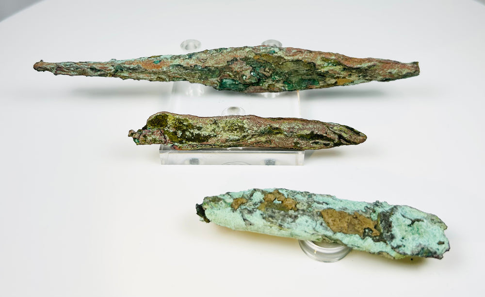 Three ancient copper projectile points discovered near Eagle River Wisconsin