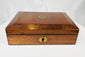 antique brass microscope with glass lenses and wooden case