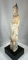 Chinese Northern Wei earthenware court figure with traces of pigment