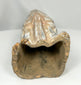 early Chinese ceramic funerary attendant with painted surface remnants
