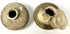 Two Ming Dynasty Chinese stoneware vessels featuring discoid bodies, short necks, flared rims, and partial brown glaze with centuries-old barnacle deposits.
