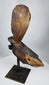 Tribal Southeast Asian wooden guardian figure fragment with traces of original pigment