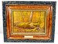 Late 19th to early 20th-century oil painting on panel depicting intricate tree roots, textured bark, and organic forms in a woodland setting.