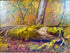Thomas Mower Martin attributed oil on panel artwork measuring approximately 7 by 10 inches, depicting the organic contours of an uprooted tree.