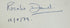 Close-up of Rosalie David’s blue-ink signature dated August 15, 1979, inside Mysteries of the Mummies.