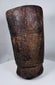 Antique Nepalese carved wooden domestic container with deep hollowed interior and primitive form