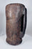 Himalayan ethnographic wooden storage vessel with incised linear decoration and dark patina