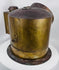 Antique maritime navigational instrument with rich aged brass patina and industrial form