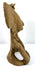 Mesoamerican anthropomorphic terracotta figurine displaying symmetrical ear ornaments, an elaborate headpiece, and a composed facial expression.