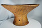 Pre-Columbian ceremonial pottery bowl raised on a pedestal base with mineral pigment motifs