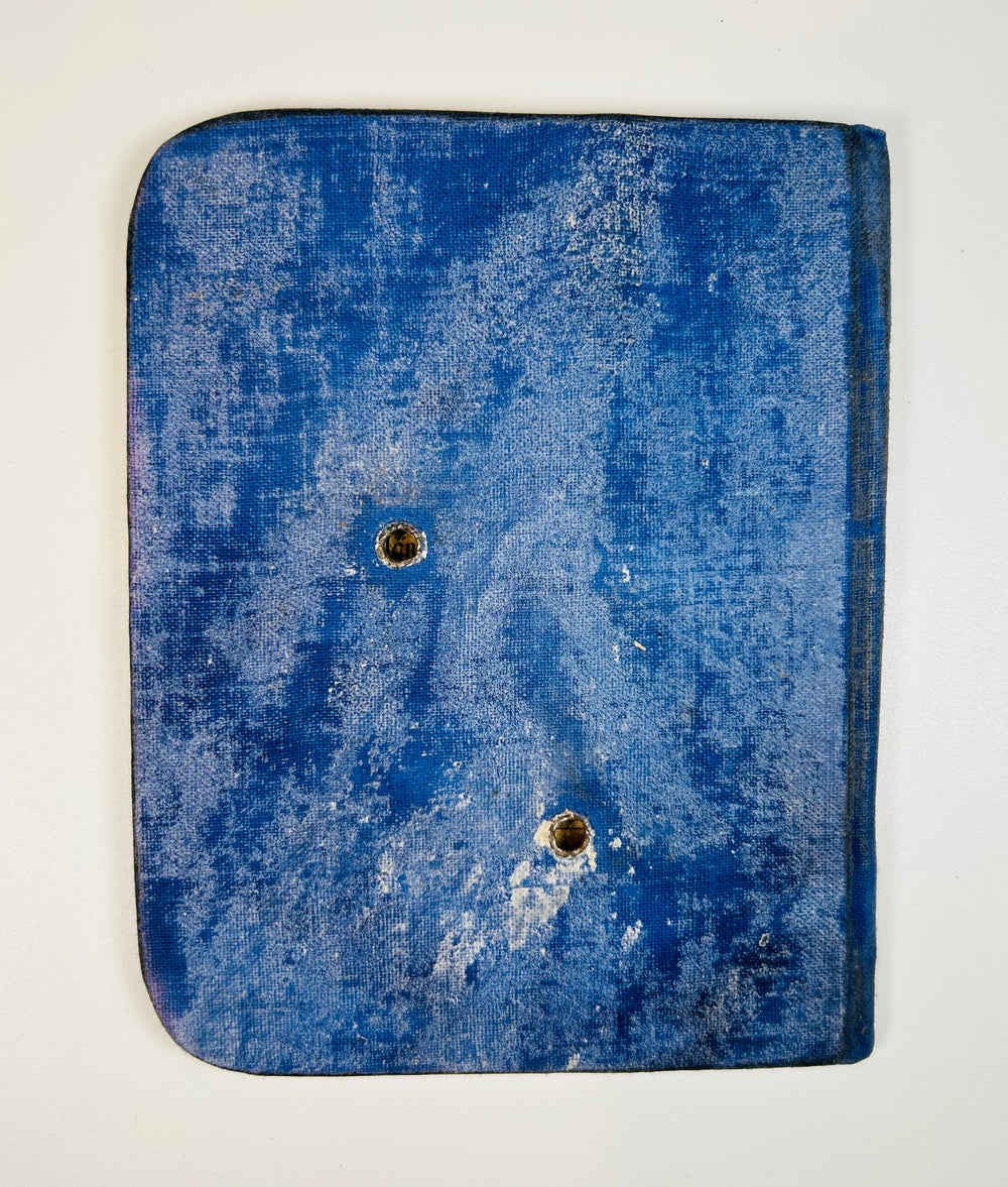 World War II German Soldbuch showing interior pages with official stamps