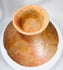 Ancient terracotta ceremonial bowl from Mesoamerica with elevated pedestal foot