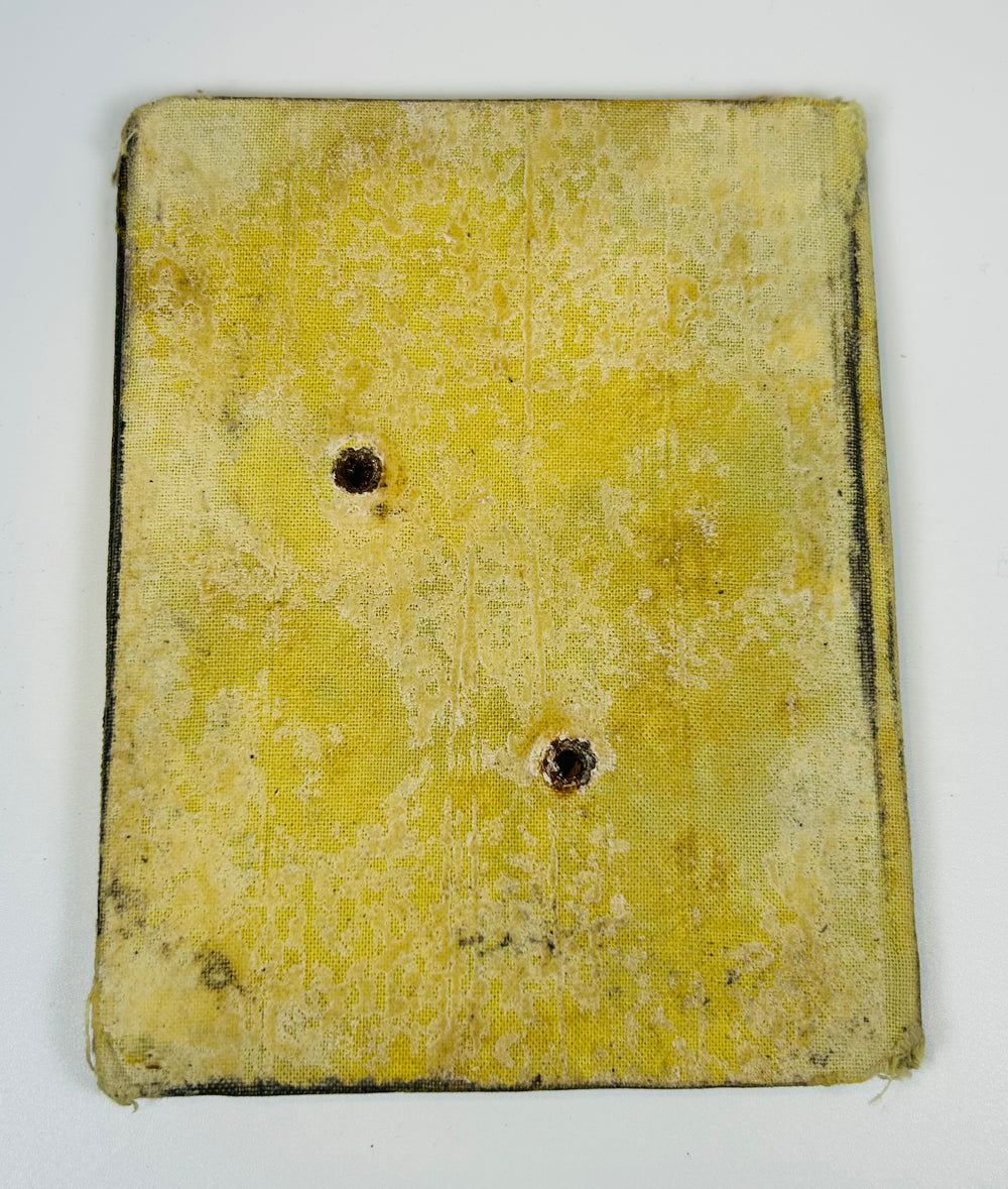 Authentic German naval Soldbuch with yellow cover and sailor portrait