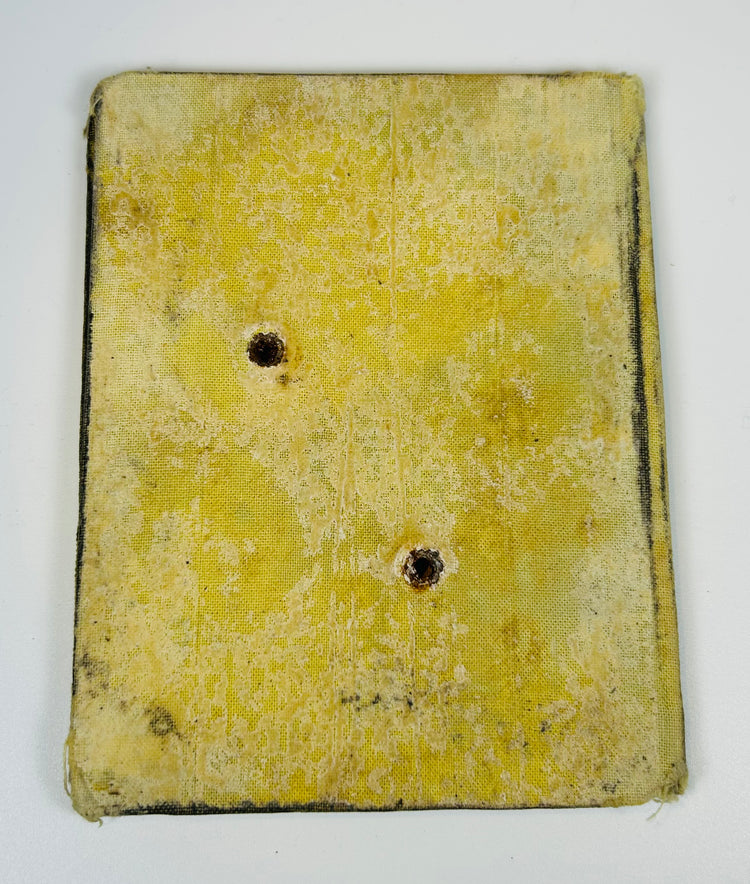 Authentic German naval Soldbuch with yellow cover and sailor portrait