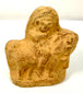 Ancient Roman Egyptian terracotta horse and rider figurine dating to the 1st–3rd century CE, featuring stylized equestrian craftsmanship.