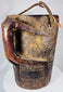Traditional mountain community wooden storage container with authentic wear and character