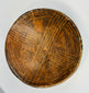 Pre-Columbian painted ceramic bowl with geometric designs and worn surface decoration