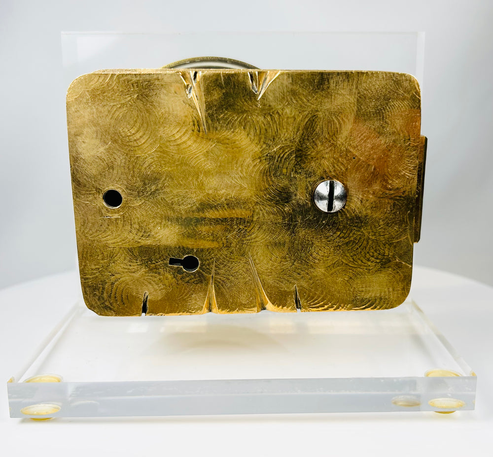 Industrial era safe lock mechanism with functioning dial and components