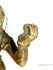 Macro detail of pitted bronze hand and wrist with mounting wires