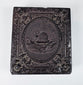 Antique sixth-plate daguerreotype double portrait featuring Victorian couple