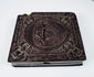 Collectible 19th century daguerreotype photographs with beehive motif Union case