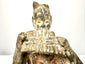 Close-up detail of terracotta court musician head and pan flute